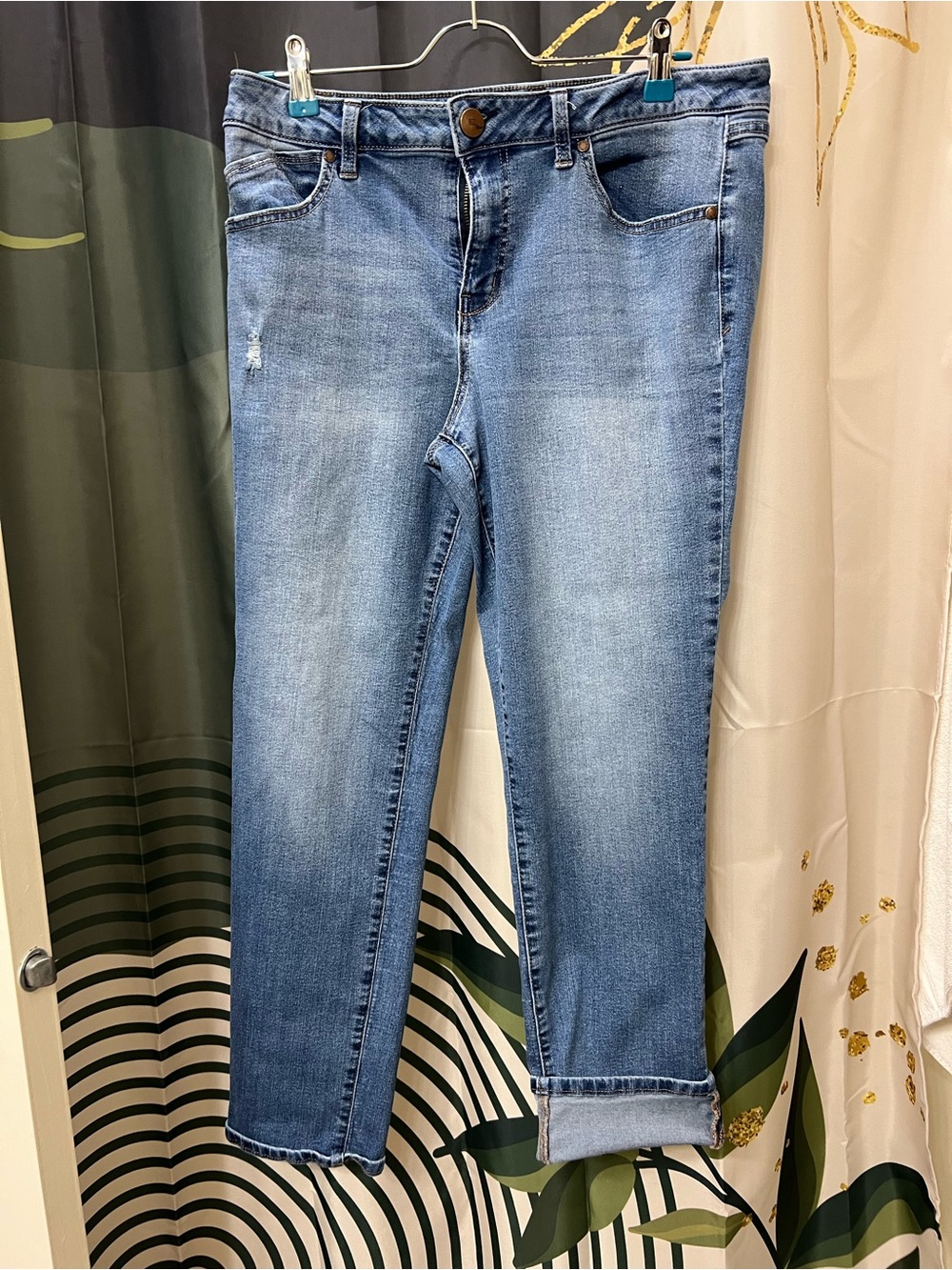 1822 Denim Light Blue Cropped Jeans
